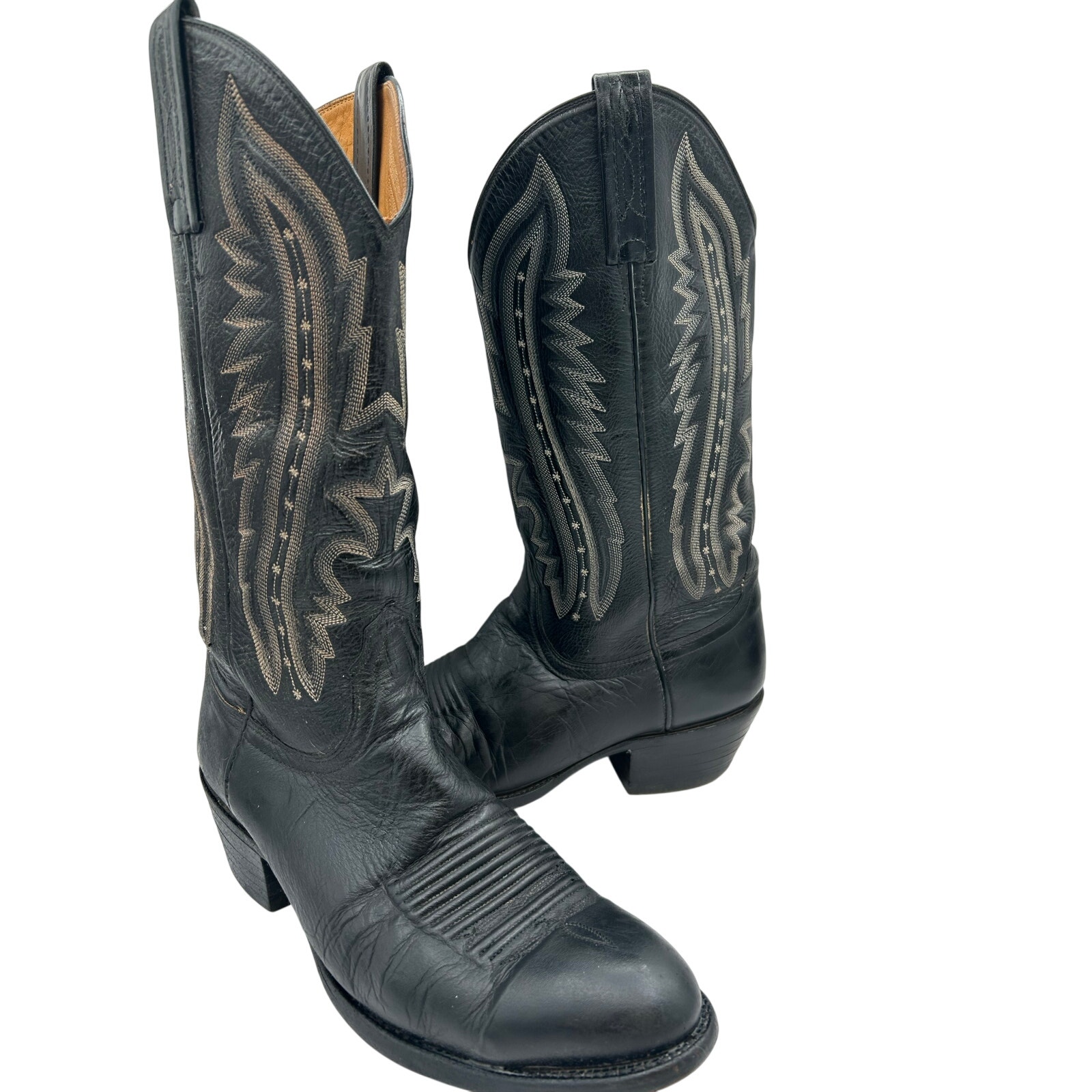 Lucchese 2000 Western Boots Leather Round Toe Sz9.5 — image 3 of 8